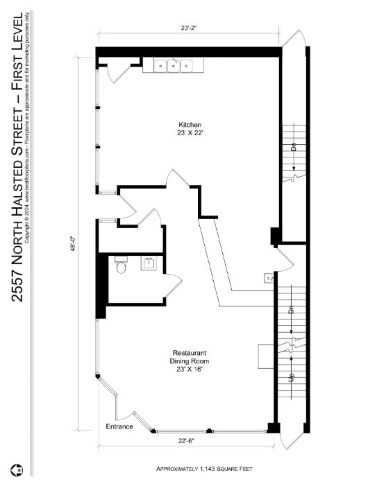 Fast Casual for Lease in Lincoln Park, Chicago, IL – 1,143 SF