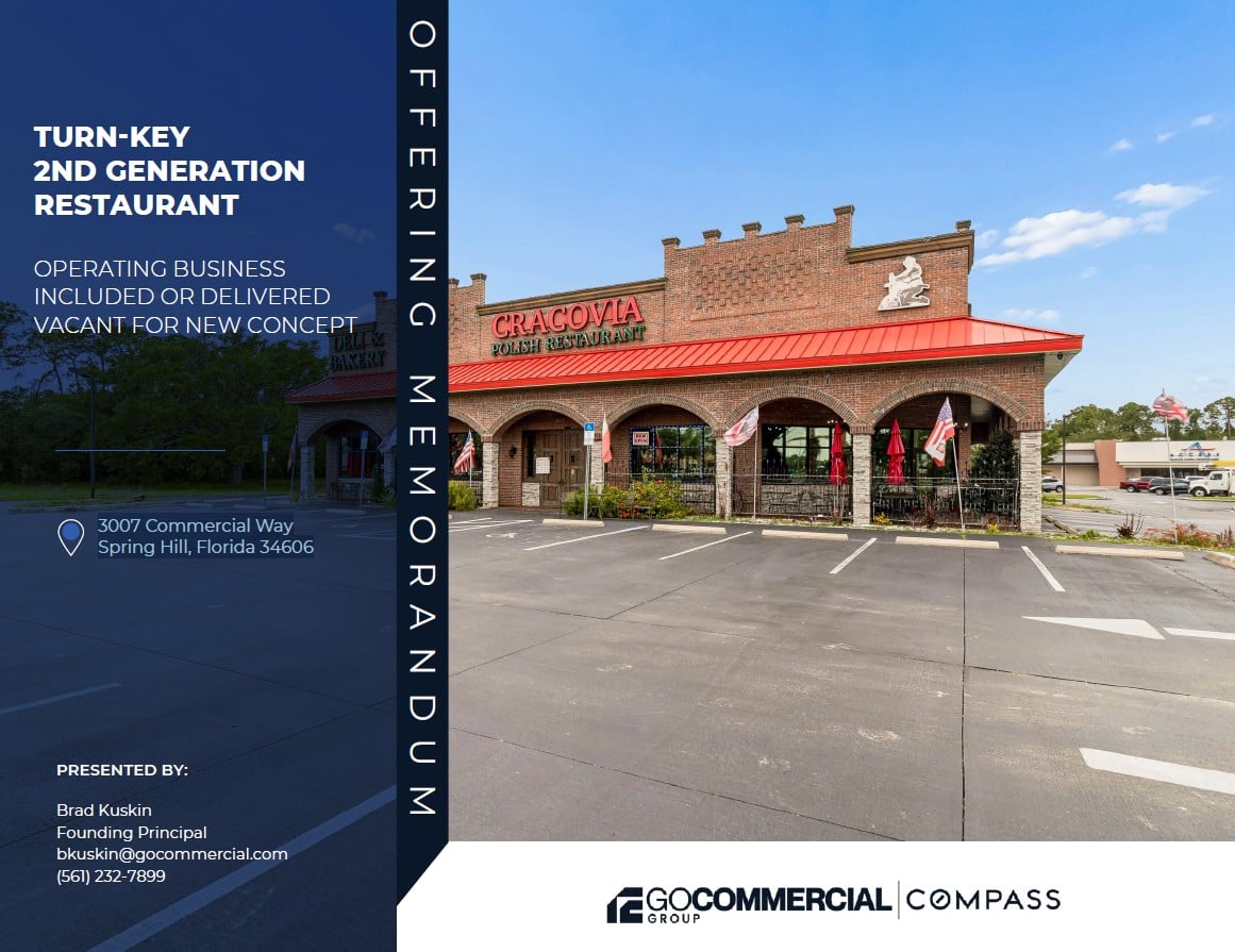 Turn-key 2nd Generation Restaurant Operating Business Included or Delivered Vacant for New Concept - Image 1