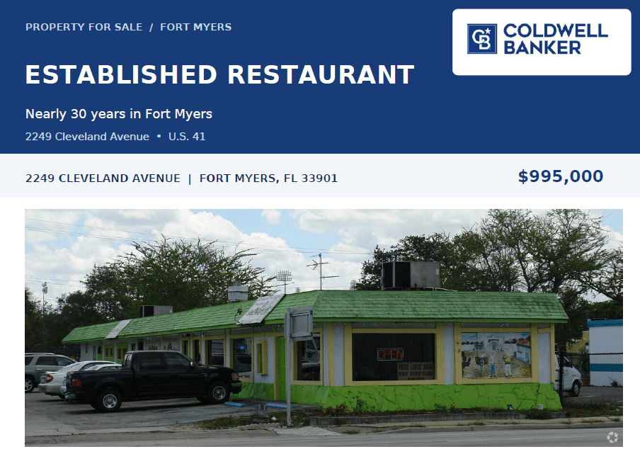 Full Restaurant for Sale in Fort Myers, FL, 3,640 SF - Image 1