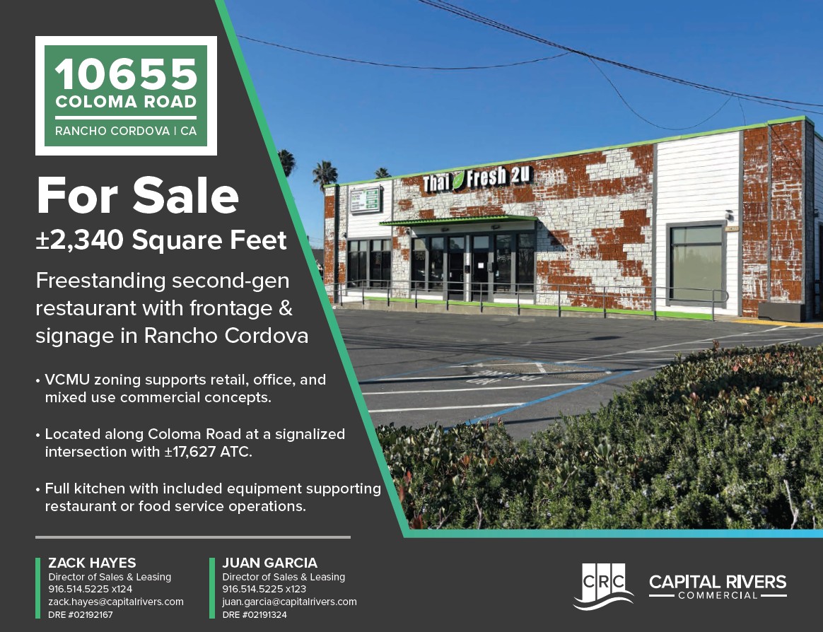 Freestanding second-gen restaurant with frontage & signage in Rancho Cordova with Kitchen Equipment - Image 1