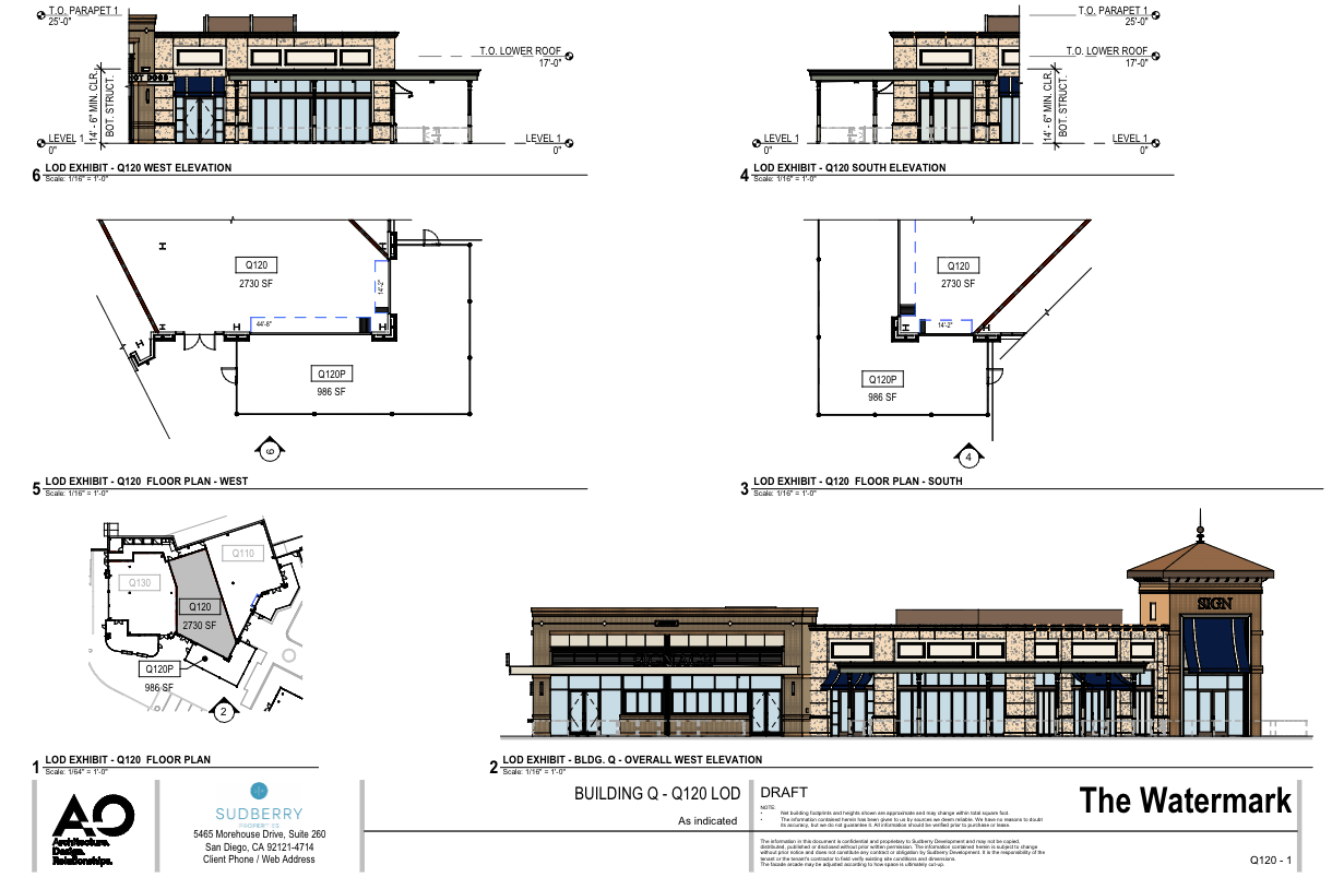 New Development — Signature Restaurant Space (Q120) at The Watermark