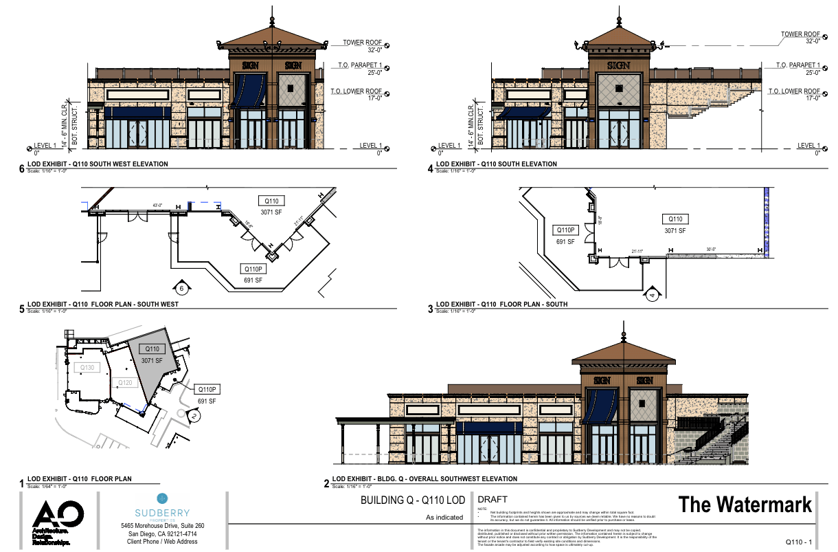 New Development — Signature Restaurant Space (Q110) at The Watermark