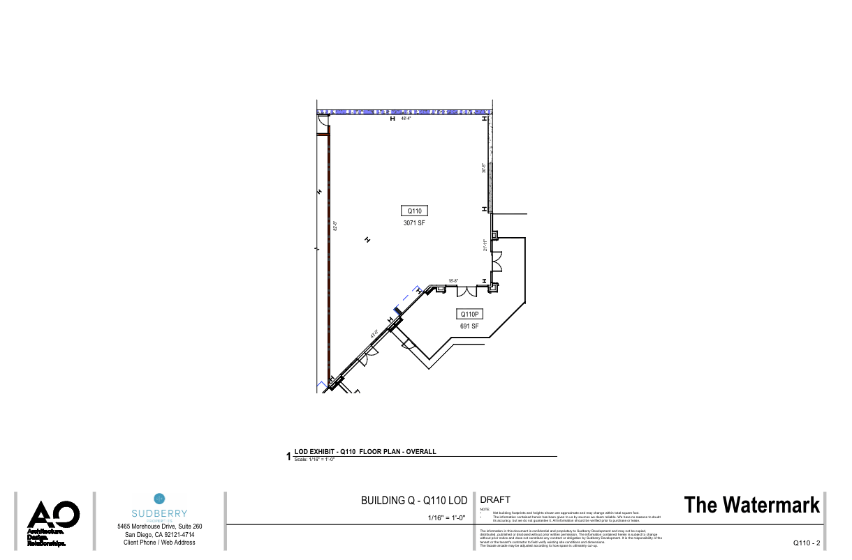 New Development — Signature Restaurant Space (Q110) at The Watermark
