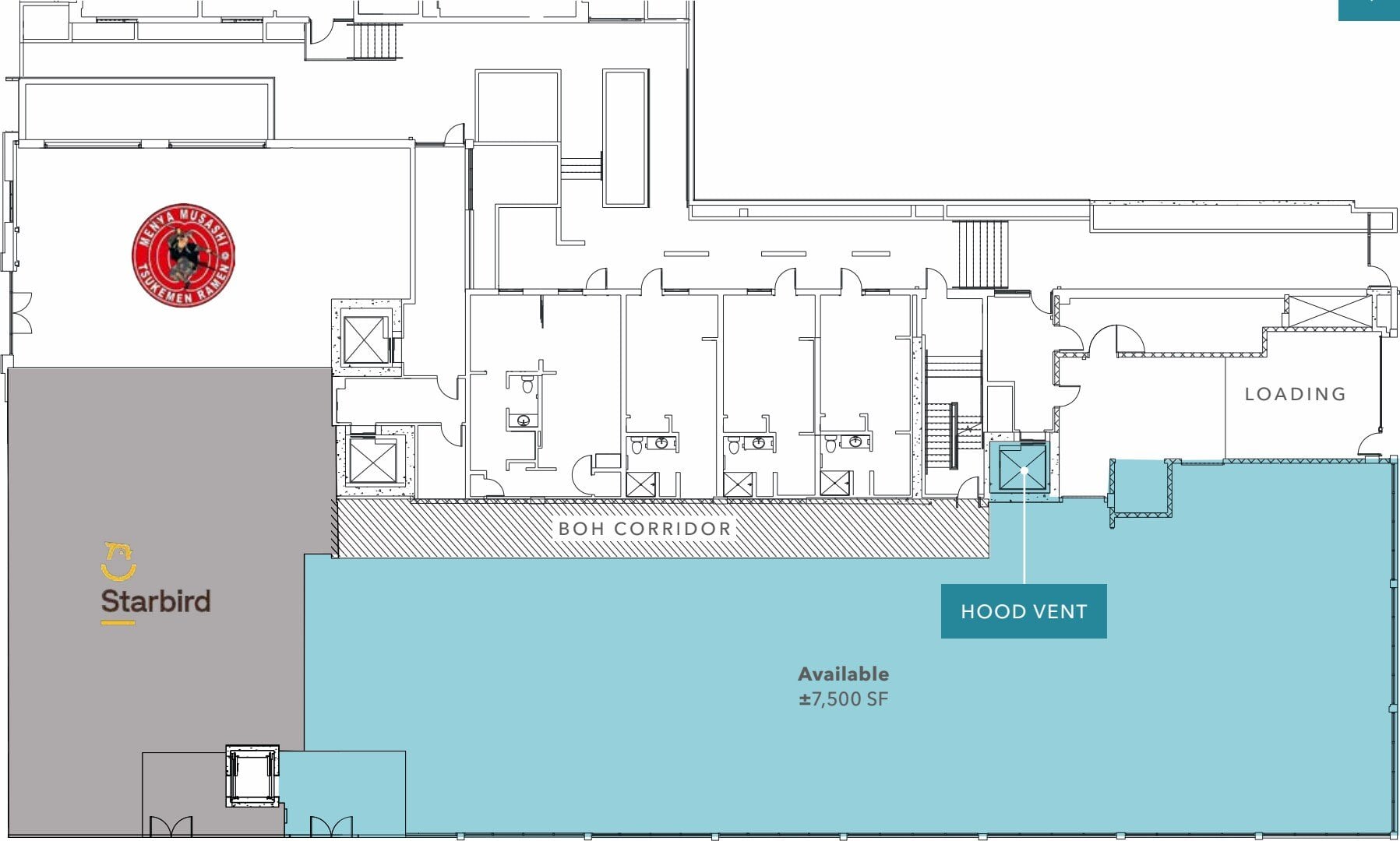 Restaurant Shell Space for Lease in Seattle, WA, 7,500 SF - Thumbnail 1