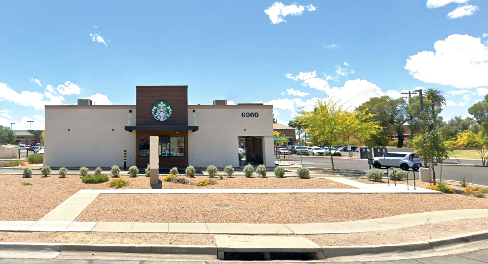 Prime freestanding former Starbucks location with drive-thru available for lease at a high-visibility location.